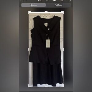 NWT Gorgeous skirt and vest set! Natural 100% linen!